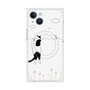 プレミアムスクエアケース with MagSafe［ 夢中に覗く三毛ねこ ］