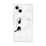 プレミアムスクエアケース with MagSafe［ 夢中に覗く三毛ねこ ］