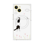 プレミアムスクエアケース with MagSafe［ 夢中に覗く三毛ねこ ］