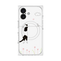 プレミアムスクエアケース with MagSafe［ 夢中に覗く三毛ねこ ］