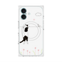 プレミアムスクエアケース with MagSafe［ 夢中に覗く三毛ねこ ］