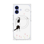 プレミアムスクエアケース with MagSafe［ 夢中に覗く三毛ねこ ］