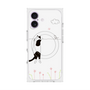 プレミアムスクエアケース with MagSafe［ 夢中に覗く三毛ねこ ］