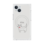 プレミアムスクエアケース with MagSafe［ 蝶ネクタイねこ - White ］