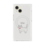 プレミアムスクエアケース with MagSafe［ 蝶ネクタイねこ - White ］
