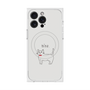 プレミアムスクエアケース with MagSafe［ 蝶ネクタイねこ - White ］