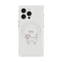 プレミアムスクエアケース with MagSafe［ 蝶ネクタイねこ - White ］