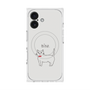プレミアムスクエアケース with MagSafe［ 蝶ネクタイねこ - White ］