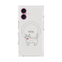 プレミアムスクエアケース with MagSafe［ 蝶ネクタイねこ - White ］