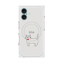 プレミアムスクエアケース with MagSafe［ 蝶ネクタイねこ - White ］