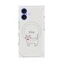 プレミアムスクエアケース with MagSafe［ 蝶ネクタイねこ - White ］