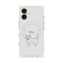 プレミアムスクエアケース with MagSafe［ 蝶ネクタイねこ - White ］