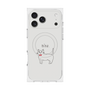 プレミアムスクエアケース with MagSafe［ 蝶ネクタイねこ - White ］