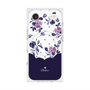 プレミアムスクエアケース with MagSafe［ ツインドットフラワー - Navy ］