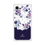 プレミアムスクエアケース with MagSafe［ ツインドットフラワー - Navy ］