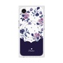 プレミアムスクエアケース with MagSafe［ ツインドットフラワー - Navy ］