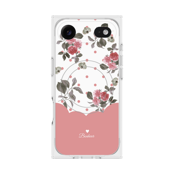 プレミアムスクエアケース with MagSafe［ ツインドットフラワー - Pink ］