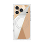 プレミアムスクエアケース with MagSafe［ マーブルトライアングルパレット - Beige ］