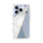 プレミアムスクエアケース with MagSafe［ マーブルトライアングルパレット - Blue ］