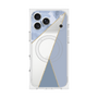 プレミアムスクエアケース with MagSafe［ マーブルトライアングルパレット - Blue ］
