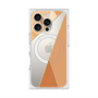 プレミアムスクエアケース with MagSafe［ マーブルトライアングルパレット - Orange ］