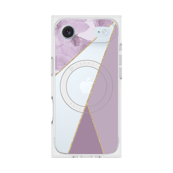 プレミアムスクエアケース with MagSafe［ マーブルトライアングルパレット - Purple ］