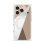 プレミアムスクエアケース with MagSafe［ マーブルトライアングルパレット - Brown ］