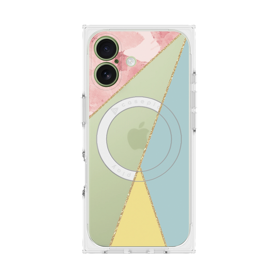 プレミアムスクエアケース with MagSafe［ マーブルトライアングルパレット - Mix ］