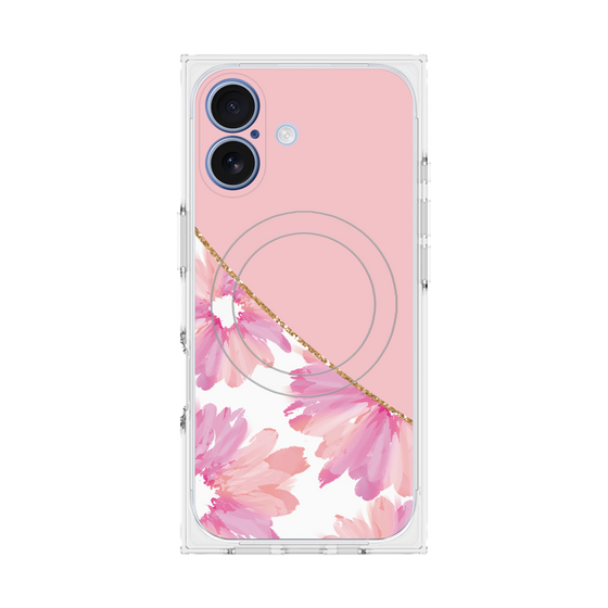 プレミアムスクエアケース with MagSafe［ ガーリーフラワー ］