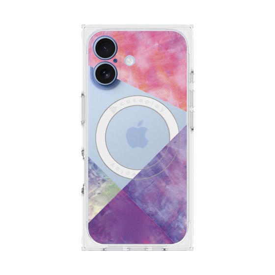 プレミアムスクエアケース with MagSafe［ 朝焼けパステルパレット - Purple ］