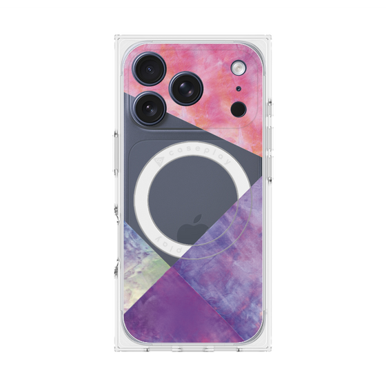 プレミアムスクエアケース with MagSafe［ 朝焼けパステルパレット - Purple ］