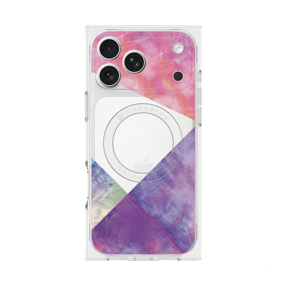 プレミアムスクエアケース with MagSafe［ 朝焼けパステルパレット - Purple ］