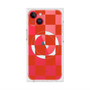 プレミアムスクエアケース with MagSafe［ 市松模様 - Red ］