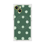 プレミアムスクエアケース with MagSafe［ 水彩ドット・レトロカラー - Green ］