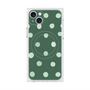 プレミアムスクエアケース with MagSafe［ 水彩ドット・レトロカラー - Green ］