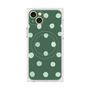プレミアムスクエアケース with MagSafe［ 水彩ドット・レトロカラー - Green ］