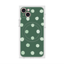 プレミアムスクエアケース with MagSafe［ 水彩ドット・レトロカラー - Green ］