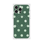 プレミアムスクエアケース with MagSafe［ 水彩ドット・レトロカラー - Green ］