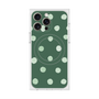 プレミアムスクエアケース with MagSafe［ 水彩ドット・レトロカラー - Green ］
