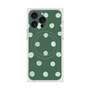 プレミアムスクエアケース with MagSafe［ 水彩ドット・レトロカラー - Green ］