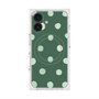 プレミアムスクエアケース with MagSafe［ 水彩ドット・レトロカラー - Green ］