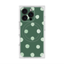 プレミアムスクエアケース with MagSafe［ 水彩ドット・レトロカラー - Green ］