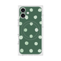 プレミアムスクエアケース with MagSafe［ 水彩ドット・レトロカラー - Green ］