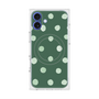 プレミアムスクエアケース with MagSafe［ 水彩ドット・レトロカラー - Green ］