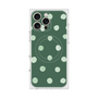 プレミアムスクエアケース with MagSafe［ 水彩ドット・レトロカラー - Green ］