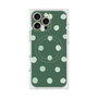 プレミアムスクエアケース with MagSafe［ 水彩ドット・レトロカラー - Green ］