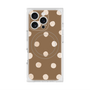 プレミアムスクエアケース with MagSafe［ 水彩ドット・レトロカラー - Brown ］