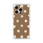 プレミアムスクエアケース with MagSafe［ 水彩ドット・レトロカラー - Brown ］