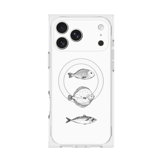 プレミアムスクエアケース with MagSafe［ Coexist No.1 - White ］