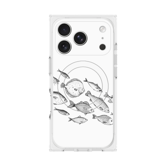 プレミアムスクエアケース with MagSafe［ Coexist No.2 - White ］